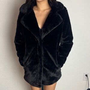 H&M Black faux fur Jacket